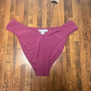 Robin Piccone High Leg Bikini Swim Buttom in Eggplant size Medium NEW
